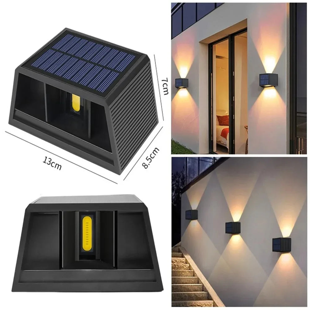 Solar Wall Light SolaraBeam Flex | Warm White | IP65 Waterproof | Adjustable Light Angle