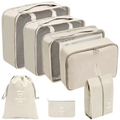 Travel Organizer Packing Cube Set with Zippered, Breathable Bags