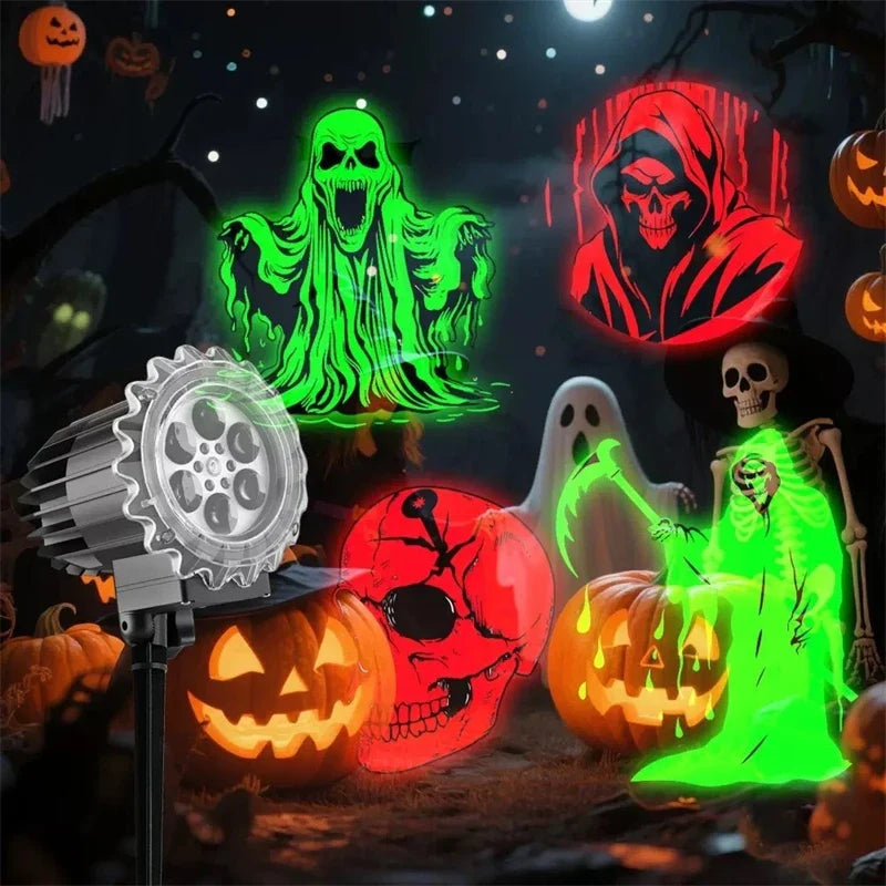 Waterproof Outdoor Halloween LED Projector with Rotating Ghost Projection