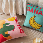 Fruit Embroidered Cushion Cover