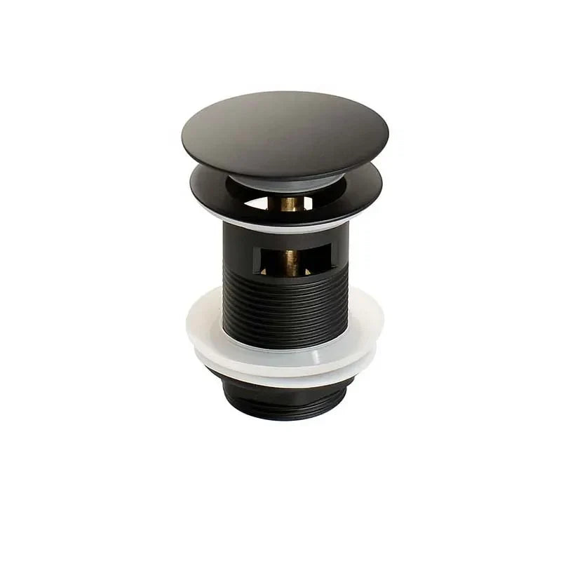 Drain screw with push-down popup – brass | 11 colors | With or without overflow