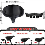 Oversized Bike Saddle with Shock Absorption and Waterproof Design – Comfortable Bicycle Seat for Long Distances