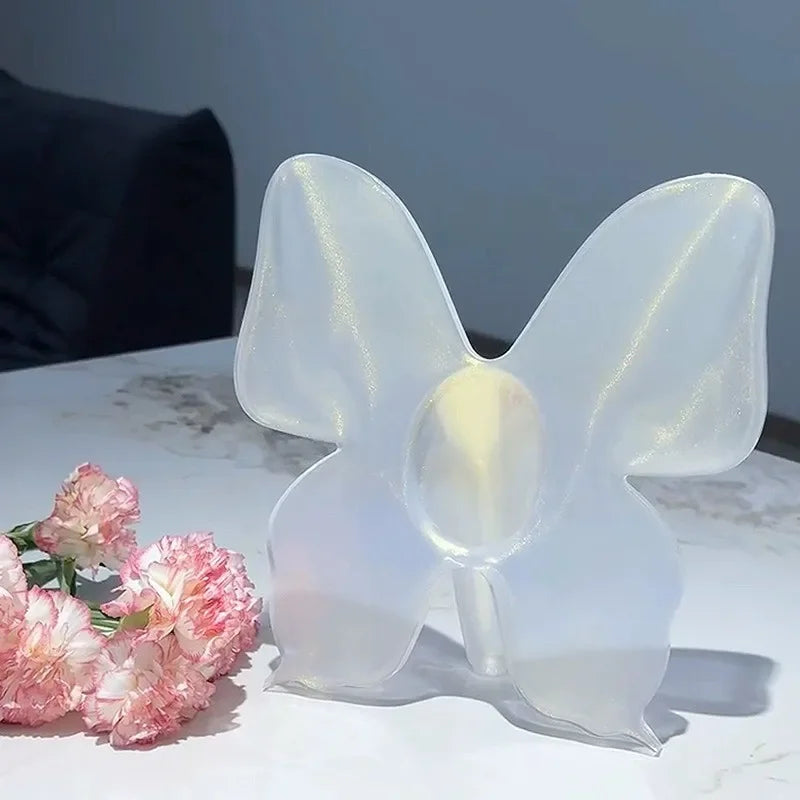 Artistic Butterfly Clear Flower Vase