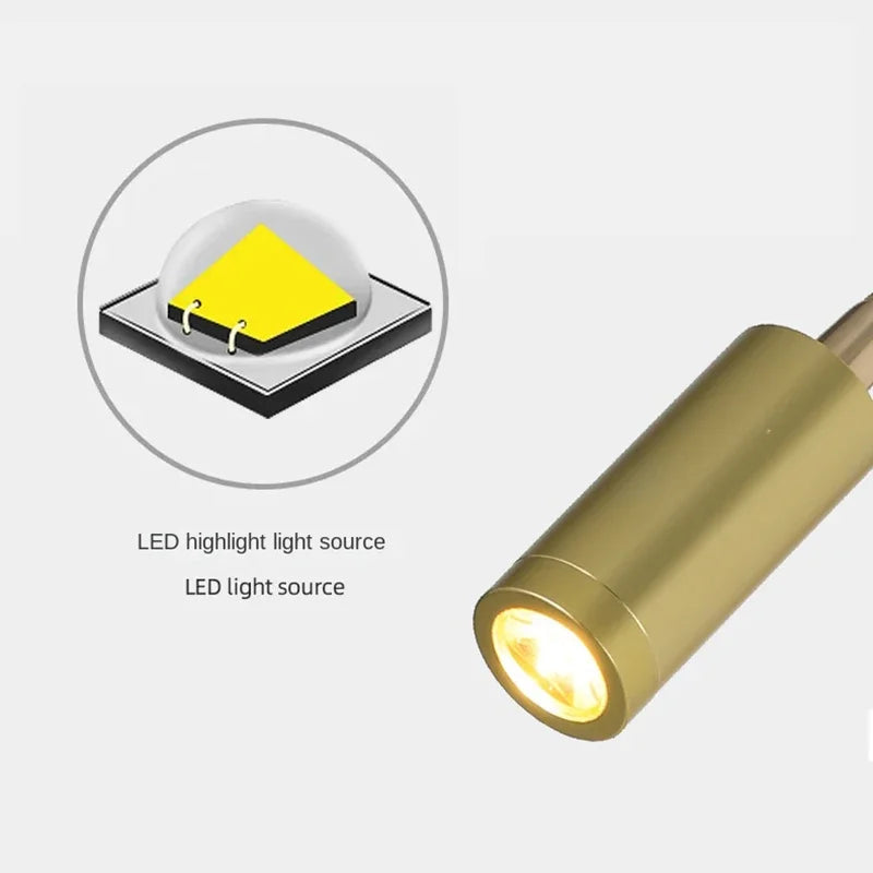 Versatile LED Wall Lamp: Modern, Flexible, Perfect for Reading in Bed