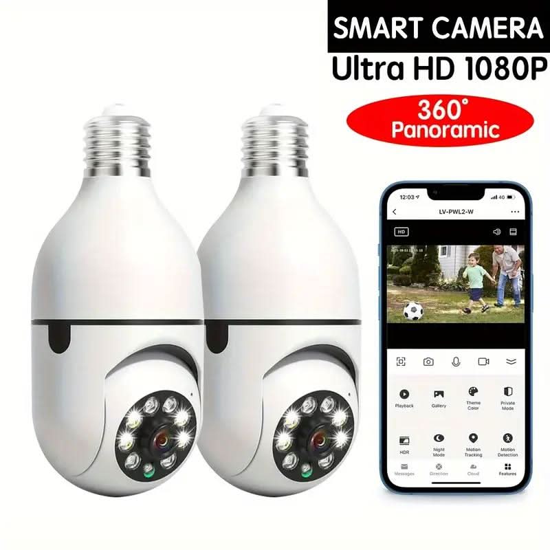 Intelligent Security Camera with 360° Surveillance & Night Vision