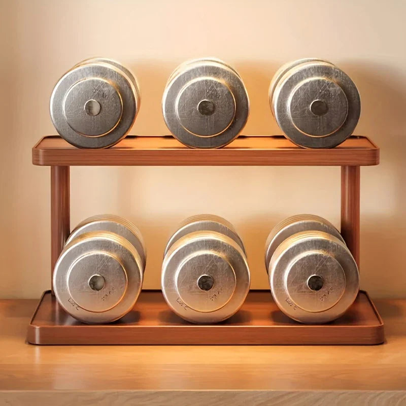 BambuCasa 2-tier wooden shelf