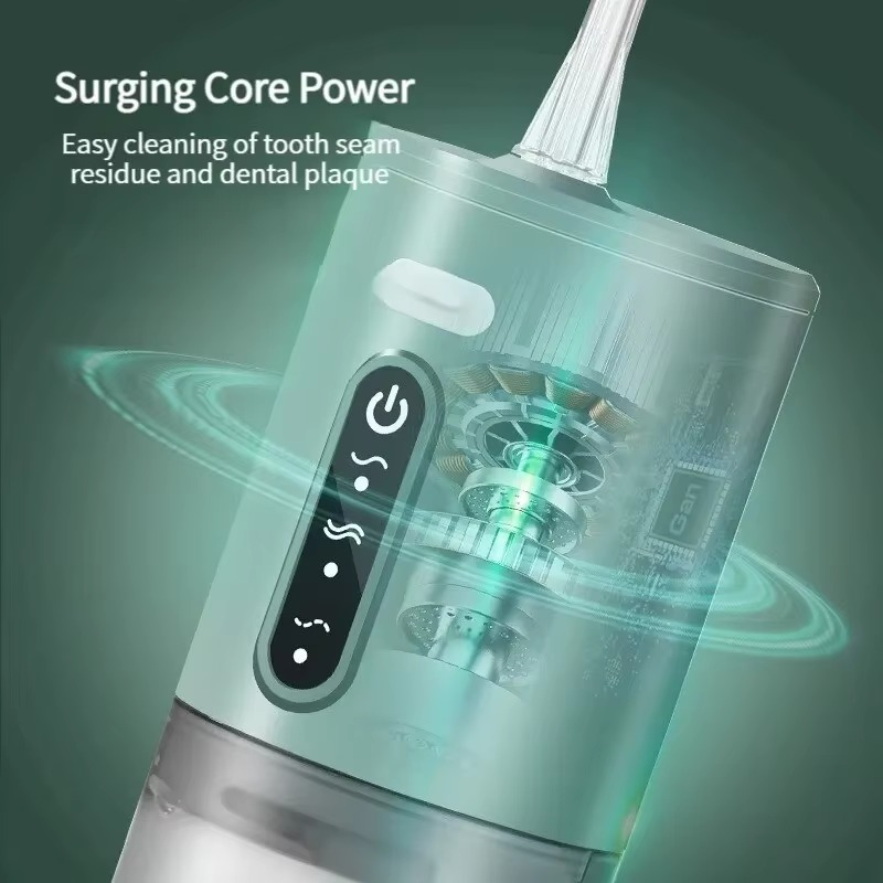 Portable Water Flosser USB Rechargeable Oral Irrigator 9.5oz Electric Tooth Cleaner with 3 Modes Waterproof