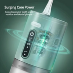 Portable Water Flosser USB Rechargeable Oral Irrigator 9.5oz Electric Tooth Cleaner with 3 Modes Waterproof