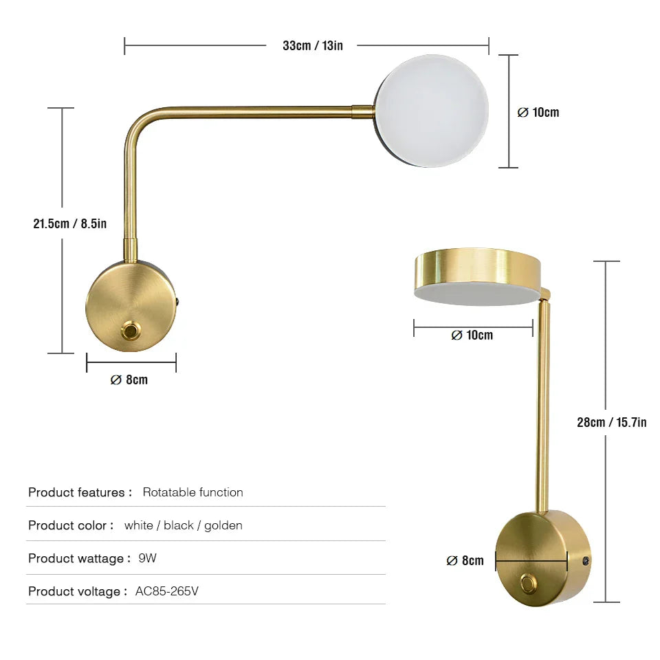 NordicGlow - Adjustable LED Wall Lamp for Modern Interior