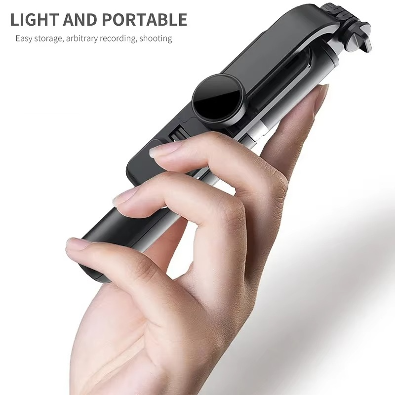 Bluetooth Selfie Stick Tripod with LED Fill Light and Remote Control