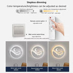 LED wall light with moon and stars