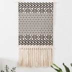 Bohemian Wall Tapestry, Macrame Wall Hanging, Home Decoration, Cotton Linen Tassel, Handcrafted, Woven, Geometric Canvas Art, Background Wall Tapestries