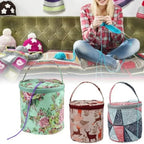 Wollina Yarn Bag | Cylindrical Wool Pouch made of Polyester | Compact & Portable | For Crochet & Knitting Accessories