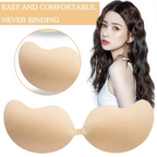 Reusable Strapless Silicone Bra with Push-Up Support