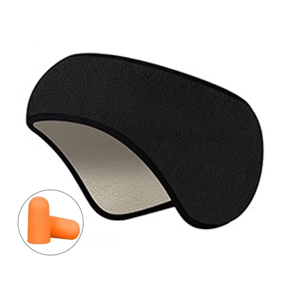 Three-Layer Blackout Sleep Mask with Soft Ear Muffs