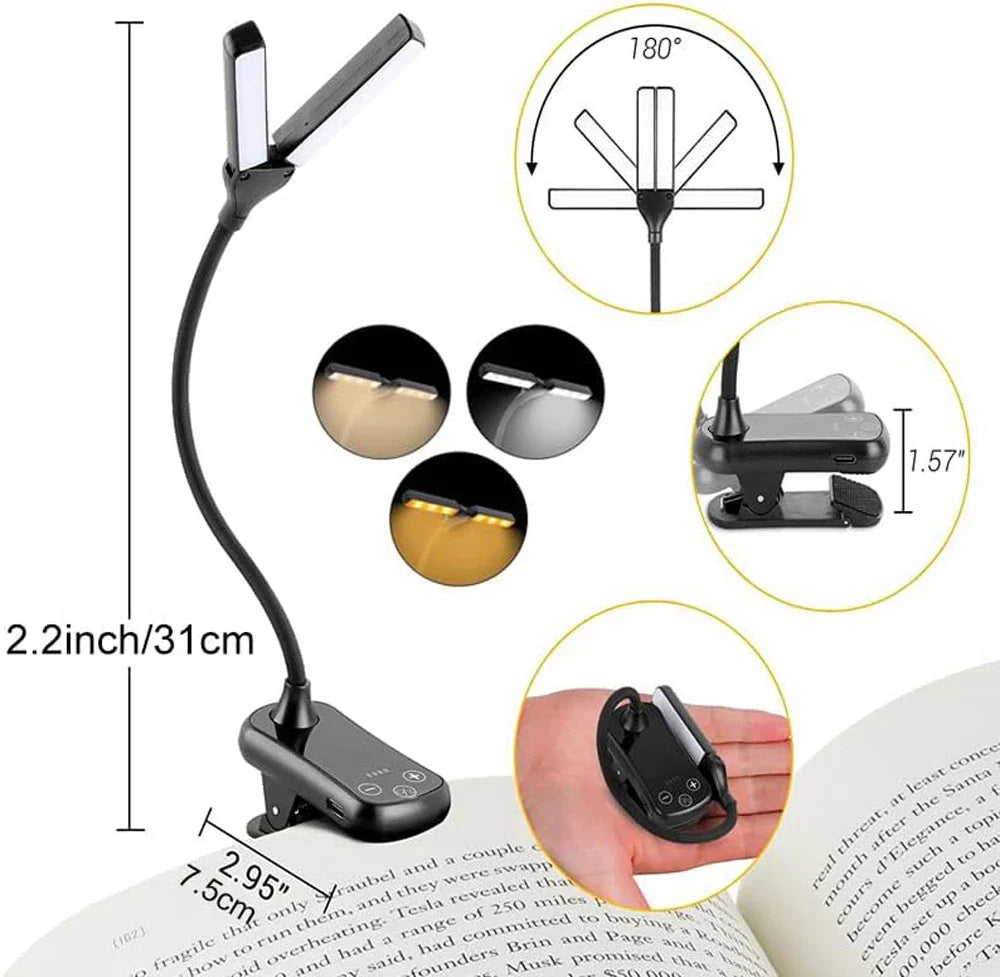 LED rechargeable reading lamp with touch control | Autumn lighting - Nellie