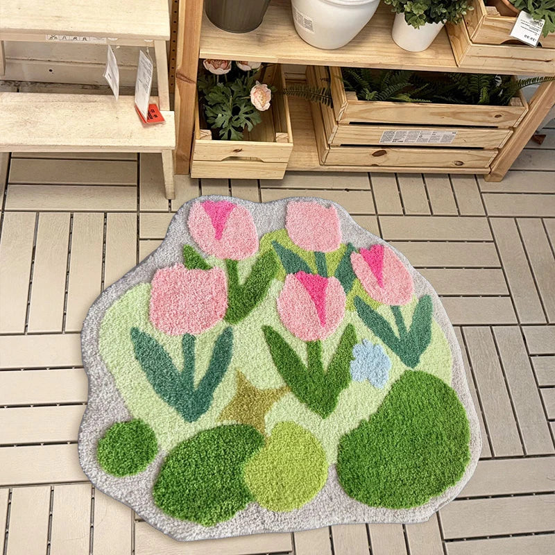 Colorful Tufted Tulip Rug