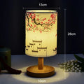 LiánHua LED Table Lamp Plum Blossom | Dimmable | Fabric Shade in Chinese Style | Warm White Light | EU Plug