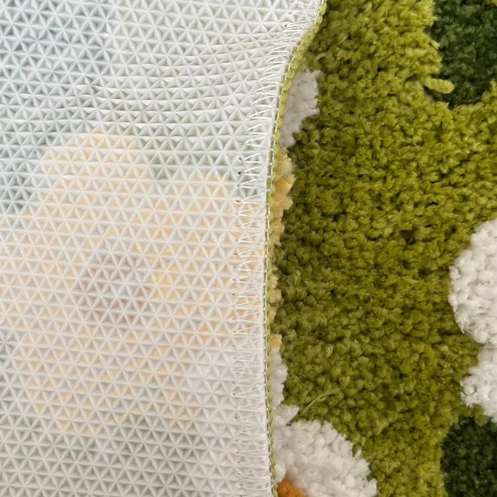 Daisy Tufting Moss Bathroom Mat