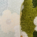 Daisy Tufting Moss Bathroom Mat