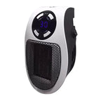 ThermoEase 350W Compact Heating Device | Wall Socket Heater with Remote Control | LED Display & Timer | 180° Rotating Plug
