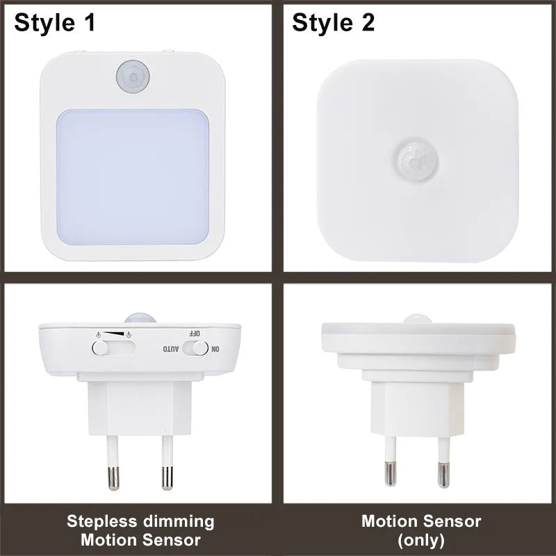 Sensilux Mini LED Night Light | With Motion Sensor | Warm & Cool White | For Hallway, Bedroom & Bathroom