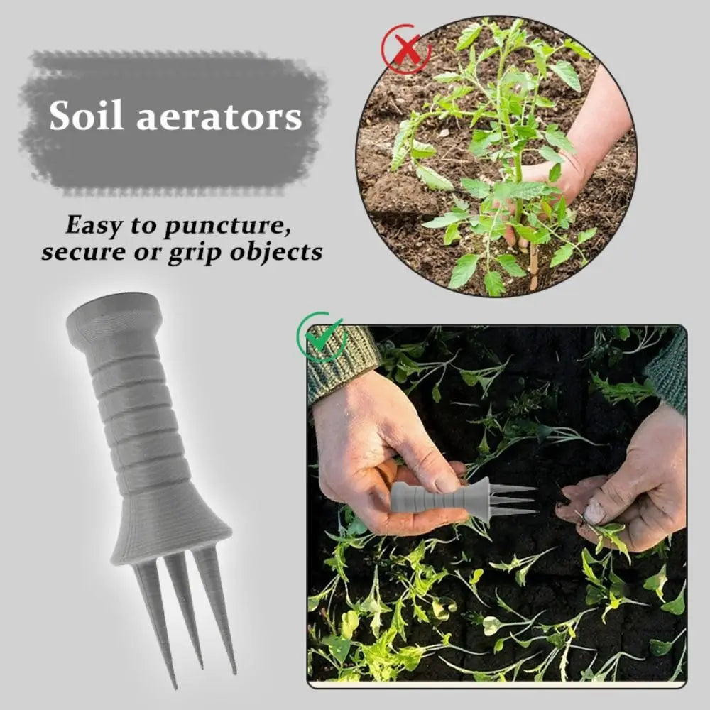 Aergrow Hand-Aerator made of Plastic | Compact & Effective | 14.7 × 5 cm | For Lawns, Beds & Plant Areas