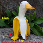 BananaDuck Sculpture "Quaki" | Funny Garden Decor | Weatherproof Resin | 17 cm