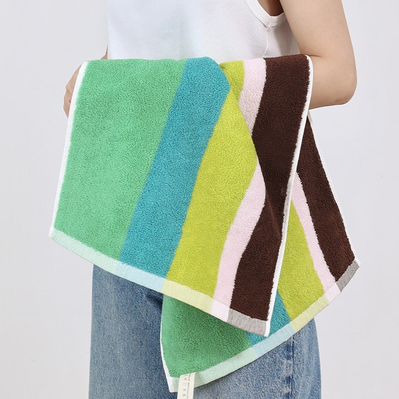 Colour Block Towels - Stripe Tile