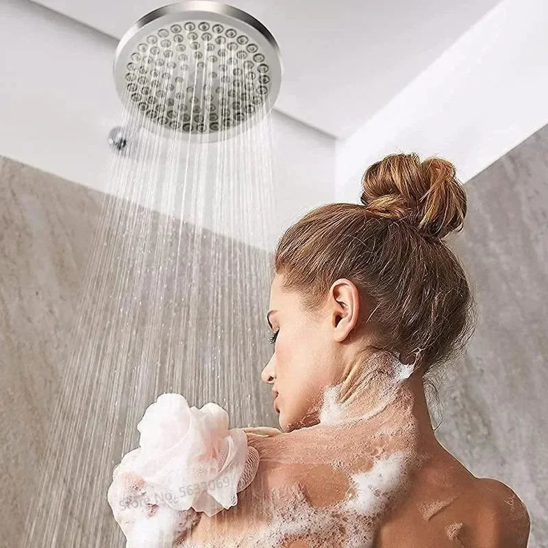 High-Pressure Rain Shower Head with Arm | Round Model – Wall Mount