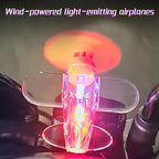Wind-Powered LED Mini Airplane Car Decor