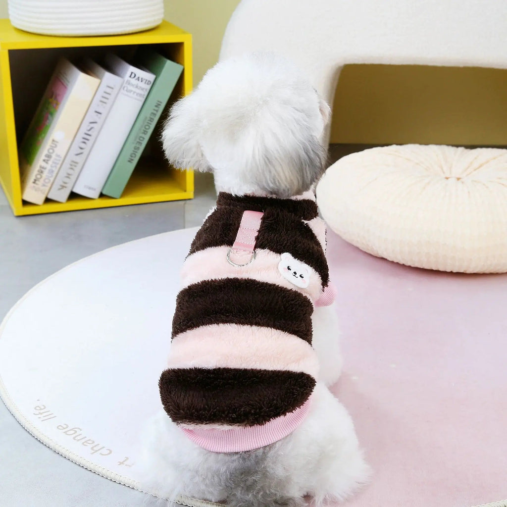Warmer fleece dog sweater for small dogs