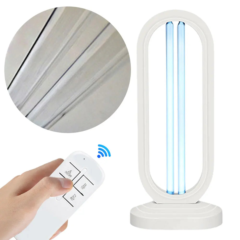 Purevia UV-C Disinfection Lamp | 38W | With Remote Control & 3 Timer Levels | UV + Ozone | 41.5 × 18 cm