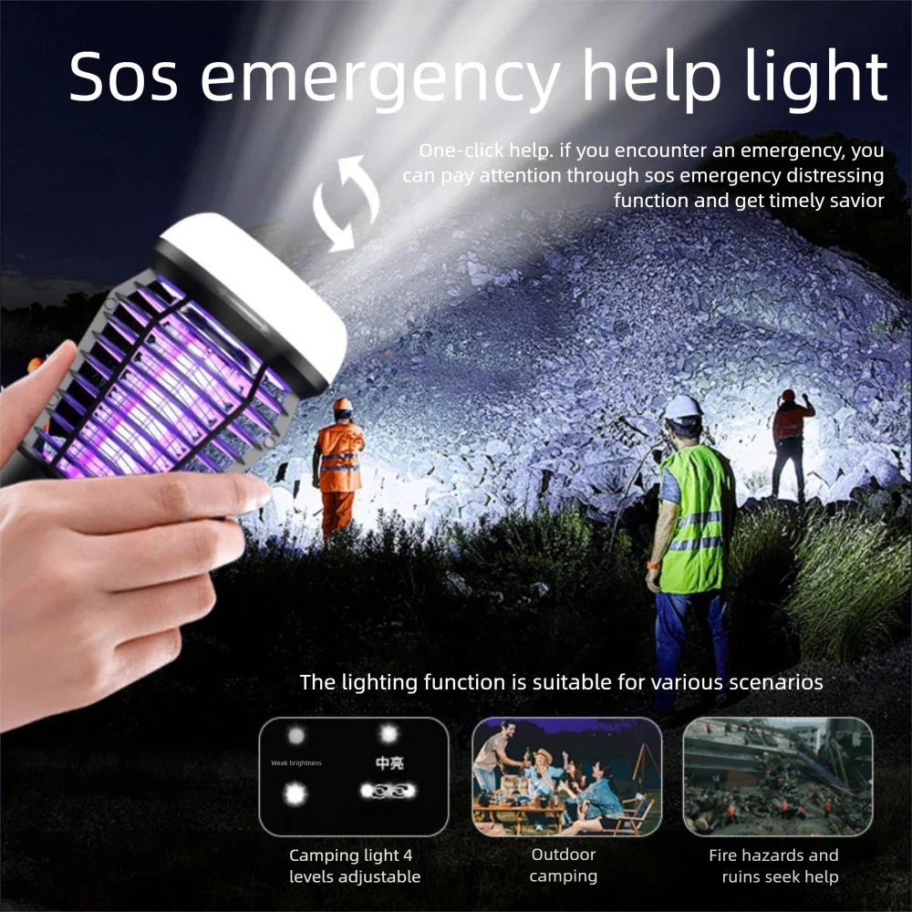 Mosquito lamp Lumava Pro | 4-in-1 Camping light with insect killer & SOS function | Rechargeable with USB-C & 2000 mAh battery