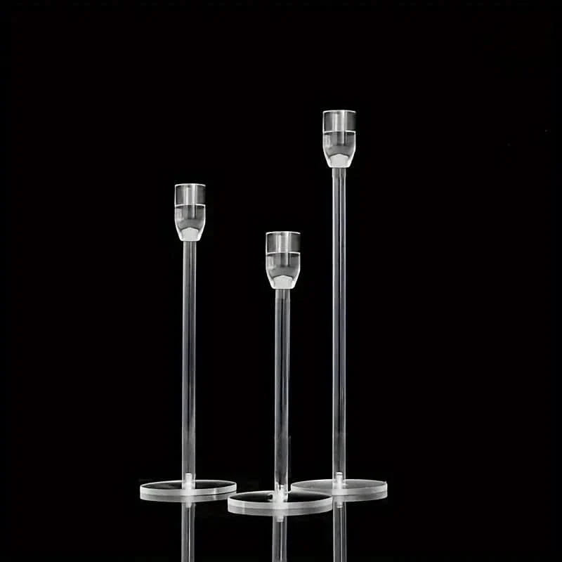 LumenAcry Acrylic Candle Holder Set (3-piece)