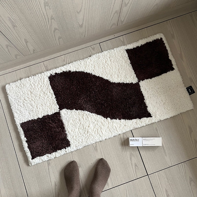Wavy Grid Mini Rug