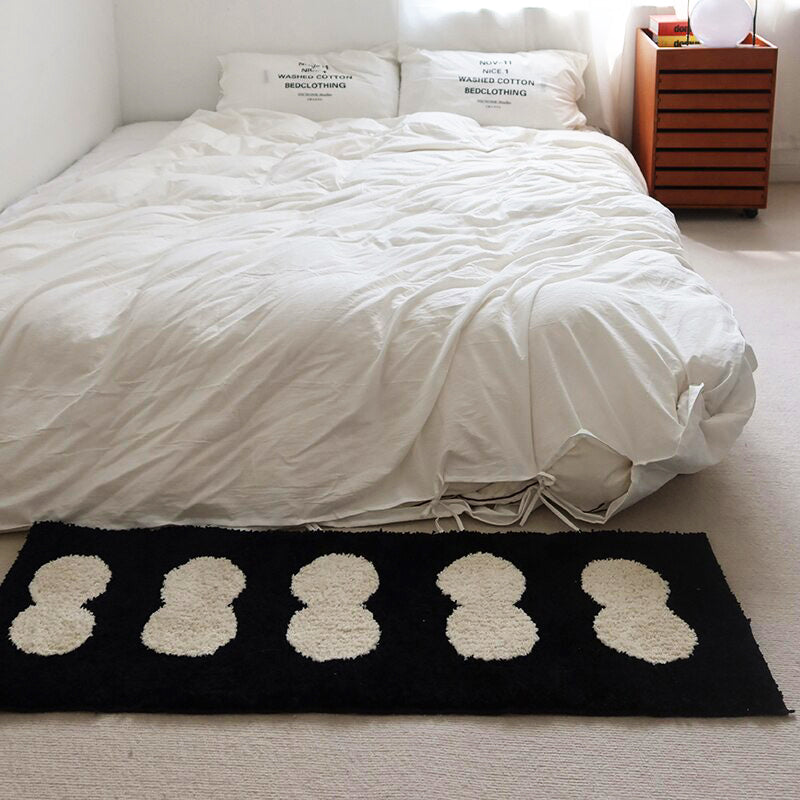 Black & White Abstract Narrow Rug