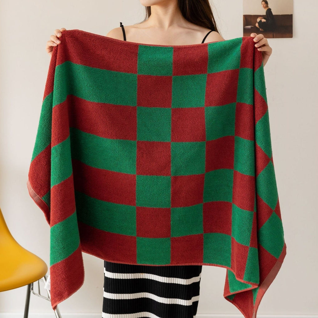 Checkered Cotton Towel - 2 Colours