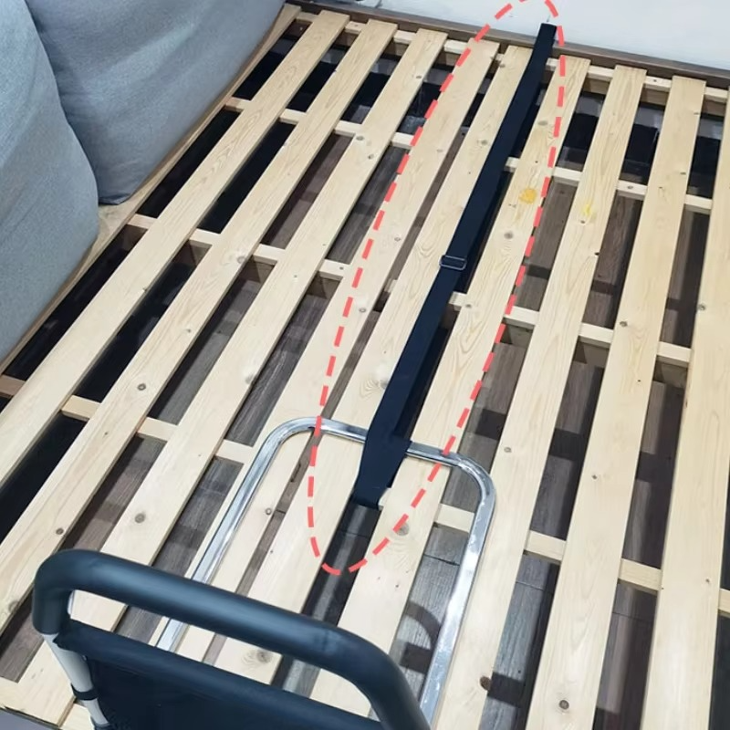 Adjustable Assistive Bed Rail for Seniors, No-Drill Safety Handle for Fall Prevention