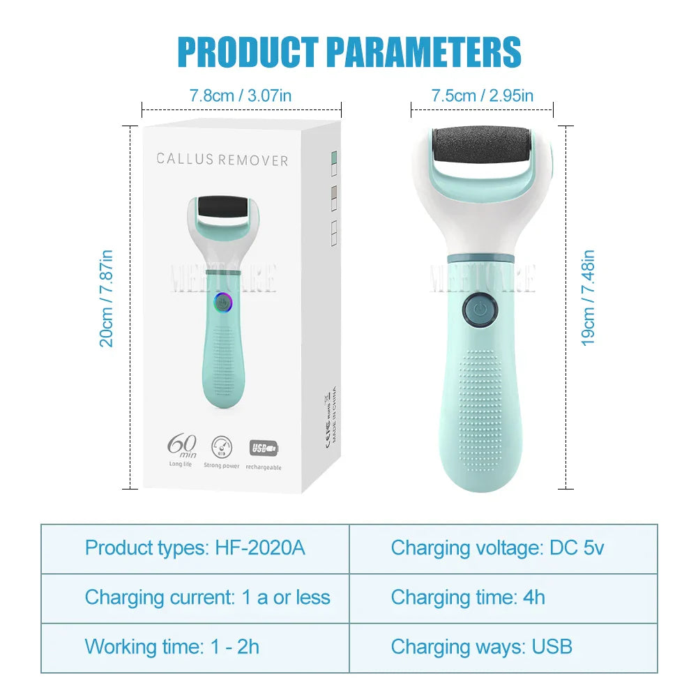 Pedivance Electric Callus Remover with USB Charging | For gentle foot care & pedicure | Removes dry, cracked & calloused skin – 1200 mAh