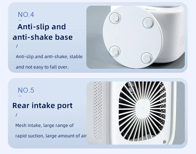 CoolAir Breeze | 3-in-1 Fan & Humidifier | Compact and USB-powered | 7 Color Mood Light