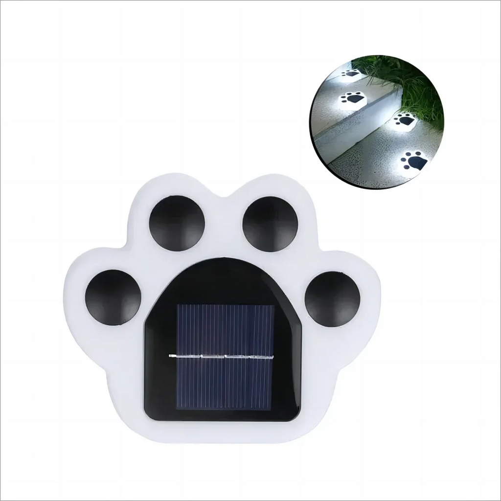 Glowing Paw LED Solar Pathway Outdoor Lights