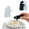 Cute Embracing Ghosts Black and White Ceramic Salt and Pepper Mill