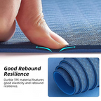 TPE Yoga Mat Non Slip Double Layer Exercise and Pilates Mat with Carry Bag