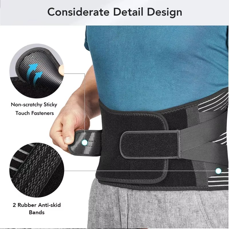 Lower Back Brace for Lumbar Support, Adjustable Orthopedic Back Belt