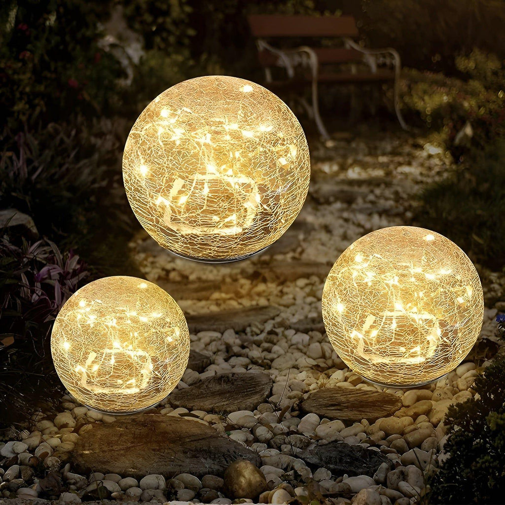 Lumora Solar Garden Light | Warm White LED Light | Automatic & IP65 Waterproof | Broken Glass Design