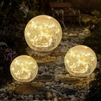 Lumora Solar Garden Light | Warm White LED Light | Automatic & IP65 Waterproof | Broken Glass Design