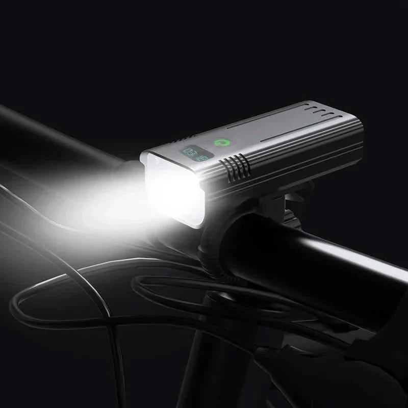 LED bike light with 5000 lumens for maximum safety when riding at night