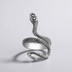 Textured Snake Steel Ring
