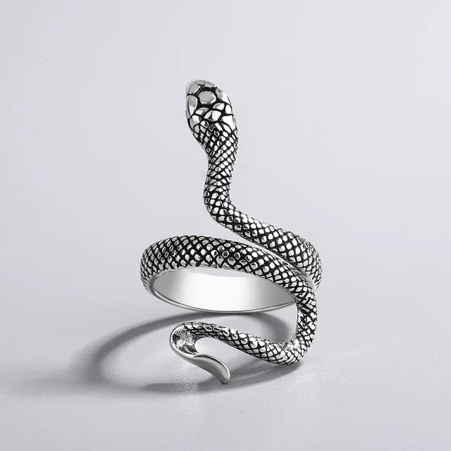 Textured Snake Steel Ring